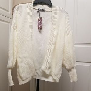 Boohoo Ballon Sleeve Cardigan